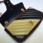 Gucci Diagonal GG Marmont Small Shoulder Bag 443497 Beige/Black 2019