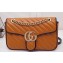 Gucci Diagonal GG Marmont Small Shoulder Bag 443497 Brown 2019
