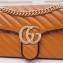 Gucci Diagonal GG Marmont Small Shoulder Bag 443497 Brown 2019
