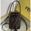 Fendi Roma Amor Fabric FF Motif Mon Tresor Mini Bucket Bag Black 2019