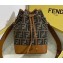 Fendi Roma Amor Fabric FF Motif Mon Tresor Bucket Bag Brown 2019