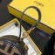 Fendi FF Leather Circular Bag Charm Black 2019