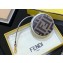 Fendi FF Leather Circular Bag Charm White 2019