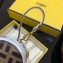 Fendi FF Leather Circular Bag Charm White 2019