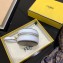 Fendi FF Leather Circular Bag Charm White 2019