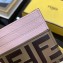 Fendi F is Fendi Leather Flat Card Holder Pink 2019