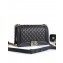 Chanel Caviar Leather Boy Flap Medium Bag Black/Silver