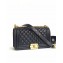 Chanel Caviar Leather Boy Flap Medium Bag Black/Gold