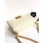 Chanel Caviar Leather Boy Flap Medium Bag Creamy