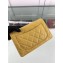 Chanel Caviar Leather Wallet On Chain WOC Bag A33814 Yellow 2019