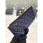 Chanel Caviar Leather Boy Pouch Clutch Bag A84478 Navy Blue
