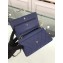 Chanel Grained Leather Boy Wallet On Chain WOC Bag A80287 Navy Blue/Gold