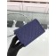 Chanel Grained Leather Boy Wallet On Chain WOC Bag A80287 Navy Blue/Silver