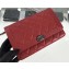 Chanel Grained Leather Boy Wallet On Chain WOC Bag A80287 Red/Silver