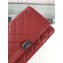 Chanel Grained Leather Boy Wallet On Chain WOC Bag A80287 Red/Silver