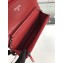 Chanel Grained Leather Boy Wallet On Chain WOC Bag A80287 Red/Silver