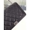 Chanel Caviar Leather Boy Wallet On Chain WOC Bag A80387 Black/Silver