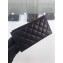 Chanel Grained Leather Boy Pouch Clutch Bag A84478 Black/Gold