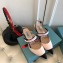 Prada Heel 6cm Leather Fastener Strap Pumps Beige/Black 2019