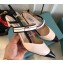 Prada Heel 6cm Leather Fastener Strap Pumps Beige/Black 2019