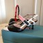 Prada Heel 6cm Leather Fastener Strap Pumps Black/White 2019