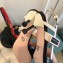 Prada Heel 6cm Leather Fastener Strap Pumps Black/White 2019