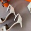 Hermes Heel 6cm Premiere Sandals Leather White 2019
