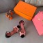 Hermes Heel 6cm Premiere Sandals Suede Pink/Black 2019