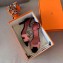 Hermes Heel 6cm Premiere Sandals Suede Pink/Black 2019