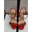 Gucci Heel 11cm Platform 2.5cm Sandals with Double G 573021 Red 2019