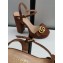 Gucci Heel 11cm Platform 2.5cm Sandals with Double G 573021 Brown 2019