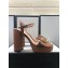 Gucci Heel 11cm Platform 2.5cm Sandals with Double G 573021 Khaki 2019