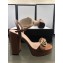 Gucci Heel 11cm Platform 2.5cm Sandals with Double G 573021 Khaki 2019
