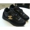 Chanel Suede Calfskin Sneakers G34360 Tweed Black 2019