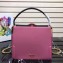 Prada Belle Leather Shoulder Tote Bag 1BN004 Black/Pink/Red 2019