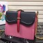 Prada Belle Leather Shoulder Tote Bag 1BN004 Black/Pink/Red 2019