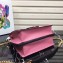 Prada Belle Leather Shoulder Tote Bag 1BN004 Black/Pink/Red 2019