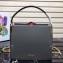 Prada Belle Leather Shoulder Tote Bag 1BN004 Black/Gray/Red 2019