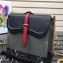 Prada Belle Leather Shoulder Tote Bag 1BN004 Black/Gray/Red 2019