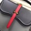Prada Belle Leather Shoulder Tote Bag 1BN004 Black/Gray/Red 2019
