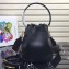 Prada Leather Bucket Bag 1BE018 Black 2019