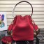 Prada Leather Bucket Bag 1BE018 Red 2019
