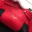 Prada Leather Bucket Bag 1BE018 Red 2019