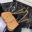 Prada Sidonie Leather Shoulder Bag 1BD184 Cognac 2019