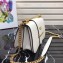 Prada Sidonie Leather Shoulder Bag 1BD184 White 2019