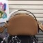 Prada Round Odette Saffiano Leather Bag 1BH123 Khaki 2019