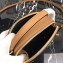 Prada Round Odette Saffiano Leather Bag 1BH123 Khaki 2019