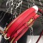 Prada Round Odette Saffiano Leather Bag 1BH123 Red 2019