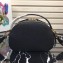 Prada Round Odette Saffiano Leather Bag 1BH123 Black 2019