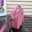 Prada Round Odette Saffiano Leather Bag 1BH123 Pink 2019